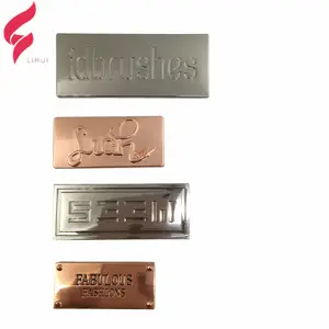 Tasche Zubehör Benutzer definierte Handtasche Hardware Gravierte Metall Marke Logo Platte Tags, Hochwertige benutzer definierte Metall Logo Etiketten für Handtaschen