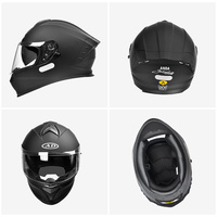 Casques de moto intégraux certifiés DOT avec doublure confortable et visière double, vente en gros d'usine personnalisée, matériau ABS