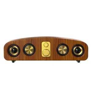 OEM E-3403 Speaker kayu alami pemutar Audio kayu musik Speaker portabel nirkabel