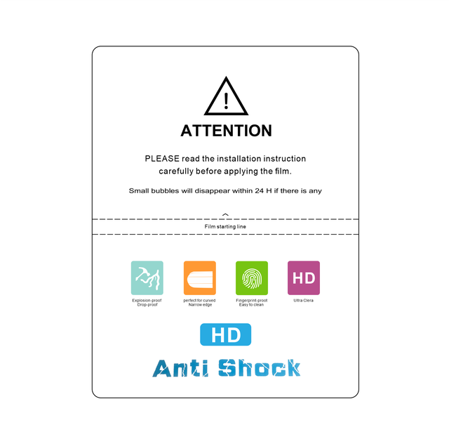 Best Selling Teneth HD Anti-shock 12*18cm Hydrogel Film Screen Protector Sheet