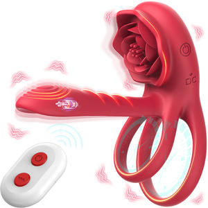 Telecomando G-spot vibratore stimolazione clitoridea giocattolo del sesso maschile pene anelli coppia cazzo anello vibrante con 9 modalità di vibrazione - Product Image 1