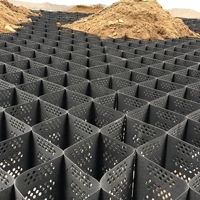 Grille de stabilisation du sol en géocell HDPE, renforcement en nid d'abeille 3D, protection des pentes, mur de soutènement, contrôle de l'érosion