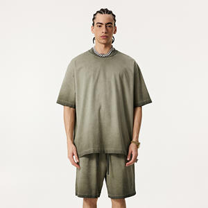 Camiseta Básica de Hip Hop para Hombre, 100% Algodón, Color Sólido, Manga Corta, Casual, Suave, Transpirable, Corte Regular, Estilo Diario para Verano - Product Image 1