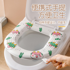 Toilet Seat Cover EVA Waterproof Washable Universal With Cartoon Design For Bathroom Use - Product Image 3