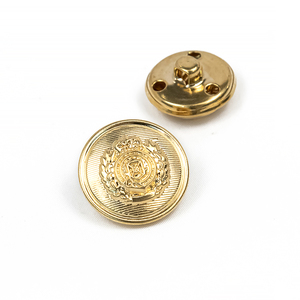 New Arrival 20mm Gold Embossed Brass Blazer <b>Button</b> Plain Sew-on Snap <b>Button</b> Gold Metal Coat <b>Buttons</b> - Product Image 6
