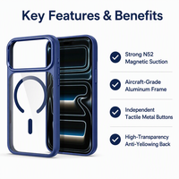 Coque de téléphone personnalisée en TPU et PC moulé avec anneau magnétique et motif logo pour iPhone 17 18 Pro Max