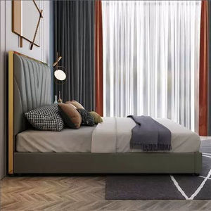 2024 maison de luxe moderne gain de place reine et <span class=keywords><strong>king</strong></span> size cadres en bois ensemble de meubles de chambre lit en cuir à bon prix - Product Image 4