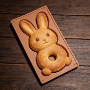 Molde de Silicona Reutilizable para Hornear Donuts, 6 Cavidades, Forma de Oso 3D, Mini Bandeja para Hornear, Molde de Silicona para Pastel - Product Image 5