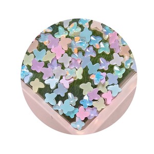 100 Uds cuentas de mariposa de cristal <span class=keywords><strong>5mm</strong></span> pegatina para decoración de uñas cuaderno cuentas de joyería para fanáticos de la artesanía - Product Image 3
