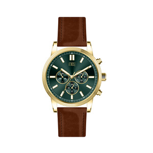 Reloj Cronógrafo Venture Edge de 44 mm para Hombre, Estilo Casual de Negocios, con Correa de Cuero, Movimiento de Cuarzo Analógico, Estilo Elegante - Product Image 1