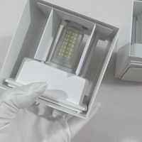 Appliques murales carrées en aluminium, étanches, en verre trempé, noires, ampoules G9 remplaçables, AC 85-265V, LED pour jardin, maison, hôtel, extérieur