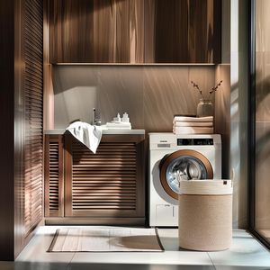 Cestino portabiancheria pieghevole in tessuto di cotone, - Product Image 5