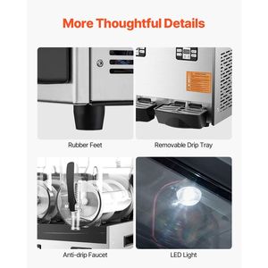 Commercial 12Lx3 <b>Slushy</b> <b>Machine</b> Margarita Smoothie Frozen Drink Dispenser High-capacity <b>Maker</b> - Product Image 6
