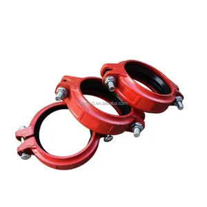 Good Quality Manufacturer Fire Fighting Water Ductile Iron Pipe Fitting Flexible Grooved Coupling