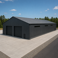 Structure en acier durable, entrepôt conforme à la norme EN 1090, atelier métallique préfabriqué résistant aux intempéries, garage, hangar, bâtiment métallique
