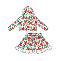 Ensemble de sweatshirts à capuche et sweatshirts fleuris en dentelle pour enfants, 2 pièces, doux et confortable, pour Noël, pour automne