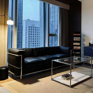 ชุดโซฟาหนังดีไซน์หรูหราสไตล์อิตาลีแบบปรับเปลี่ยนได้ พร้อมเก้าอี้พักผ่อนทันสมัย - Product Image 1