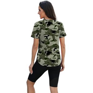 Camiseta Deportiva de Camuflaje para Mujer, Manga Corta, UPF 50+, Secado Rápido, Ligera, para Senderismo, Protección Solar - Product Image 4