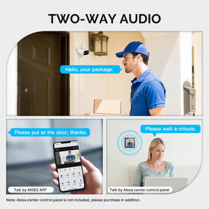 SLS Tuya WiFi Cámara inteligente para exteriores 3MP Visión nocturna Audio bidireccional Detección de movimiento OLED <span class=keywords><strong>PC</strong></span> para hoteles Hogar Android IP inalámbrica - Product Image 5