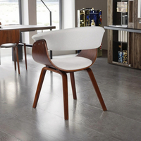 Chaise de salle à manger à cadre en bois massif de style nordique moderne, chaise d'appoint rembourrée pour cuisine, bar à domicile, entrepôt, salle de sport, parc
