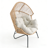 Fauteuil suspendu en métal surdimensionné pour l'extérieur, moderne et robuste, avec dossier inclinable
