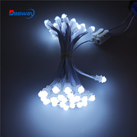 50 pièces de modules lumineux LED numériques RGB de Noël étanches IP67 9mm DC 12V, guirlande lumineuse LED pour aménagement paysager en PVC