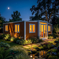 Maison préfabriquée de haute qualité avec des pièces extensibles à double couche et double aile, équipée d'escaliers, petite villa