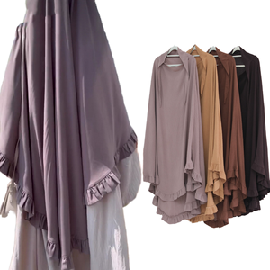 Manufacturer Well Made 13 Colors Islamic French Long Khimar Hijab Polyester for Prayer Ramadan - Product Image 1