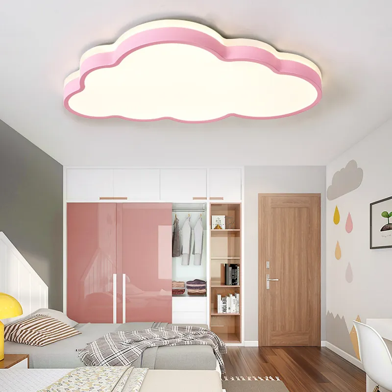 Lampu Kamar Tidur Anak-anak, Kreatif Cerdas Lampu Cloud Kamar Tidur Modern Sederhana