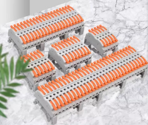 Kabel Rail Din ke kawat 2 hingga 12 1 2 3 4 5 6 7 8 9 12 Pin dapat digunakan kembali 32A tinggi arus besar mudah operasi sambungan kompak - Product Image 3