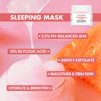 Label privé lavage naturel gratuit lueur pastèque niacinamide masque de sommeil soins de la peau éclaircissant masque facial hydratant