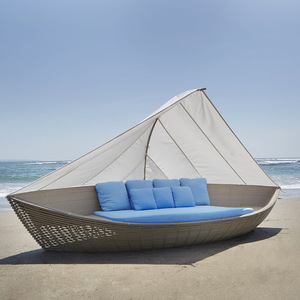 Canapé de jardin créatif pour hôtel, séjour à domicile, loisirs en plein air, mobilier de jardin, canapé en <span class=keywords><strong>bambou</strong></span> avec auvent pour site panoramique - Product Image 4