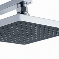 Robinet de douche mural carré rétractable 8'' en laiton poli chrome pour douche de plafond