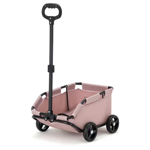 Chariot pliable pour animaux <span class=keywords><strong>de</strong></span> compagnie Meow Knight, chariot <span class=keywords><strong>de</strong></span> voyage double usage pour chiens et chats, chariot portable léger en tissu Oxford pour petits chiens - Product Image 1