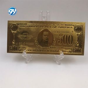 Billete de <span class=keywords><strong>Dólar</strong></span> Estadounidense de $500 Chapado en Oro de 24k, Único, para Colección de <span class=keywords><strong>Valor</strong></span>, Artesanía en PET - Product Image 3