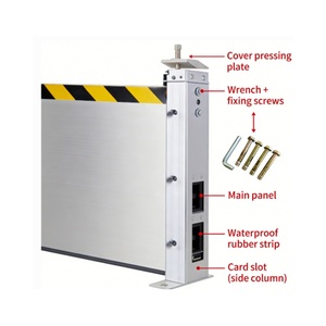 Barriera di Controllo Inondazioni Professionale in Acciaio Inox MinBin, Cancello di Sicurezza Staccabile, <span class=keywords><strong>Scudo</strong></span> Impermeabile Sotterraneo Industriale - Product Image 5