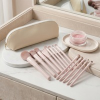 Ensemble de 13 pinceaux de maquillage Taoyao avec poils synthétiques et manche en plastique, pinceaux pour les yeux, le nez et les joues, kit complet pour les fards à paupières