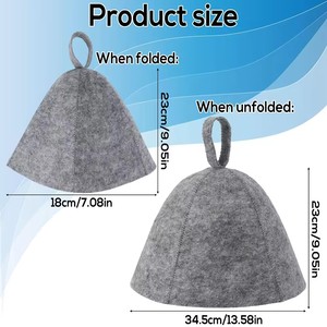 Gorro de Sauna con Logotipo Personalizado, Gorro de Baño Grueso, Blanco y Gris, Simple y Moderno, de Forro Polar, Absorbente de Agua, Secador de Pelo - Product Image 2