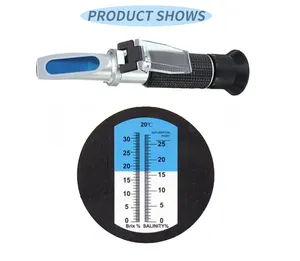 Saltwater Aquarium Meter 28% Salinity Handheld Refractometer 32% Brix Refractometer Pure Aluminium Styles