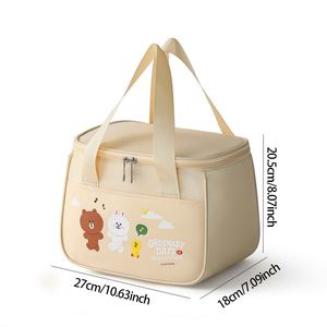 Sacs à bento personnalisables OEM, boîtes à lunch en aluminium épaissi, sacs isothermes, sacs à bento portables - Product Image 2