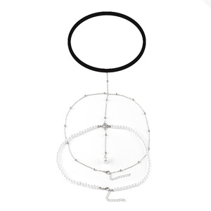 สายโซ่ไข่มุกขาเทียมสำหรับผู้หญิงเครื่องประดับแฟชั่นสำหรับปาร์ตี้ประดับร่างกายคาดเอวรอบเดี่ยว - Product Image 5