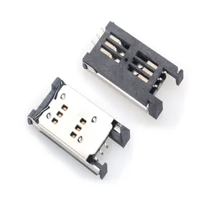 MUP-C714 Smt Sim Kaarthouder, socket Hoge Kwaliteit 8 Pin Micro Sim Kaart Connector Flip Type Voor Gsm/Gprs