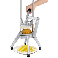 Stalen handmatige fruit- en groentesnijder, aardappel- en uienhakker, friet snijder
