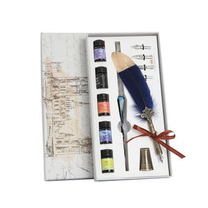 Vente chaude Vintage <span class=keywords><strong>Plume</strong></span> <span class=keywords><strong>Plume</strong></span> Encre Stylo <span class=keywords><strong>Verre</strong></span> Trempé Stylo Ensemble 5 Pointes De Remplacement 4 Encres <span class=keywords><strong>Calligraphie</strong></span> Fontaine Dip Pen Ensemble - Product Image 3