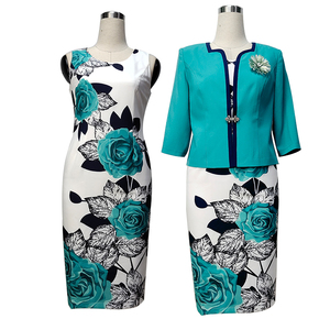 Ensembles de vêtements en mousseline de soie pour femmes grandes tailles, style turc, anti-rides, ensemble short et robe - Product Image 3