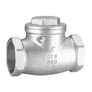 High Quality DN15 Stainless Steel 201 SS Water Gas Pipe Fitting PN16 Swing Screw End Industrial Check Valve