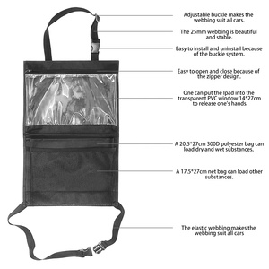 Good Quality Fashion <strong>Car</strong> <strong>Seat</strong> Back Organizer <strong>Pink</strong> 60x40cm 600D PU Coating Oxford Tidy <strong>Car</strong> - Product Image 5