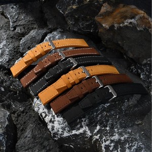 Trendybay Bracelet en Cuir Rétro Très Vendu 20mm 22mm Compatible Samsung <span class=keywords><strong>Galaxy</strong></span> <span class=keywords><strong>Watch</strong></span> 7 6 5 4 Xiaomi Redmi <span class=keywords><strong>Watch</strong></span> 3 Lite <span class=keywords><strong>Active</strong></span> - Product Image 2