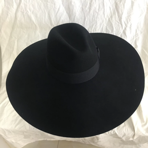 Len cảm thấy thời trang quá khổ lớn vành đen cứng mềm 16cm rộng vành Fedora <span class=keywords><strong>Hat</strong></span> dành cho phụ nữ phụ nữ hiển thị các sự kiện bên - Product Image 3