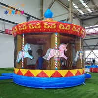 Aire de jeux de cirque pour enfants WINSUN, combo carrousel, toboggan, château gonflable pour location